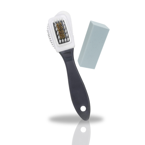 Pack daim (brosse en laiton + gomme à daim)